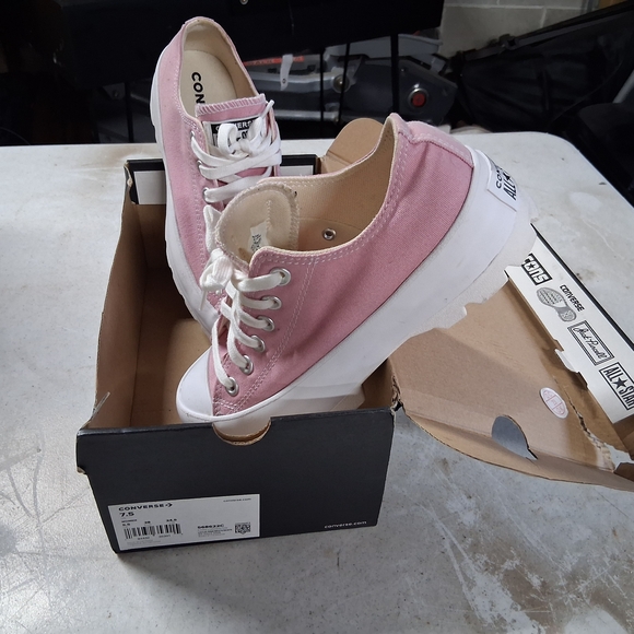Converse Shoes - Converse Pink and White Canvas Sneakers